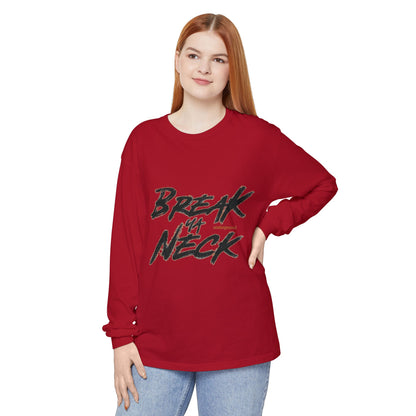 Break My Neck Long Sleeve Tee — Edgy Skate/Punk Graphic Shirt