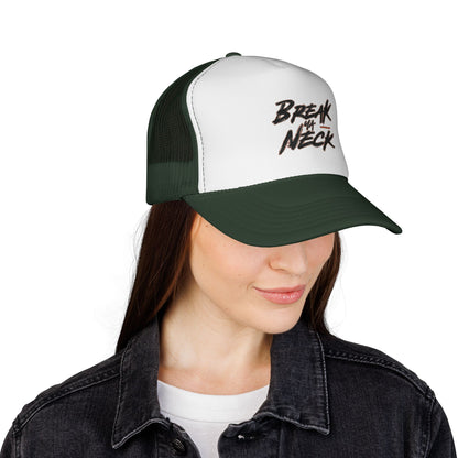 Break My Neck Trucker Cap — Vintage Skate/Streetwear Mesh Hat