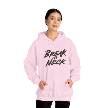 Break My Neck Hoodie — Bold Graphic Pink Streetwear Pullover