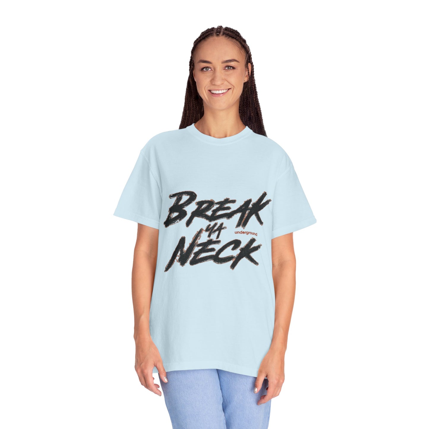Break My Neck T-Shirt — Bold Script Graphic Tee