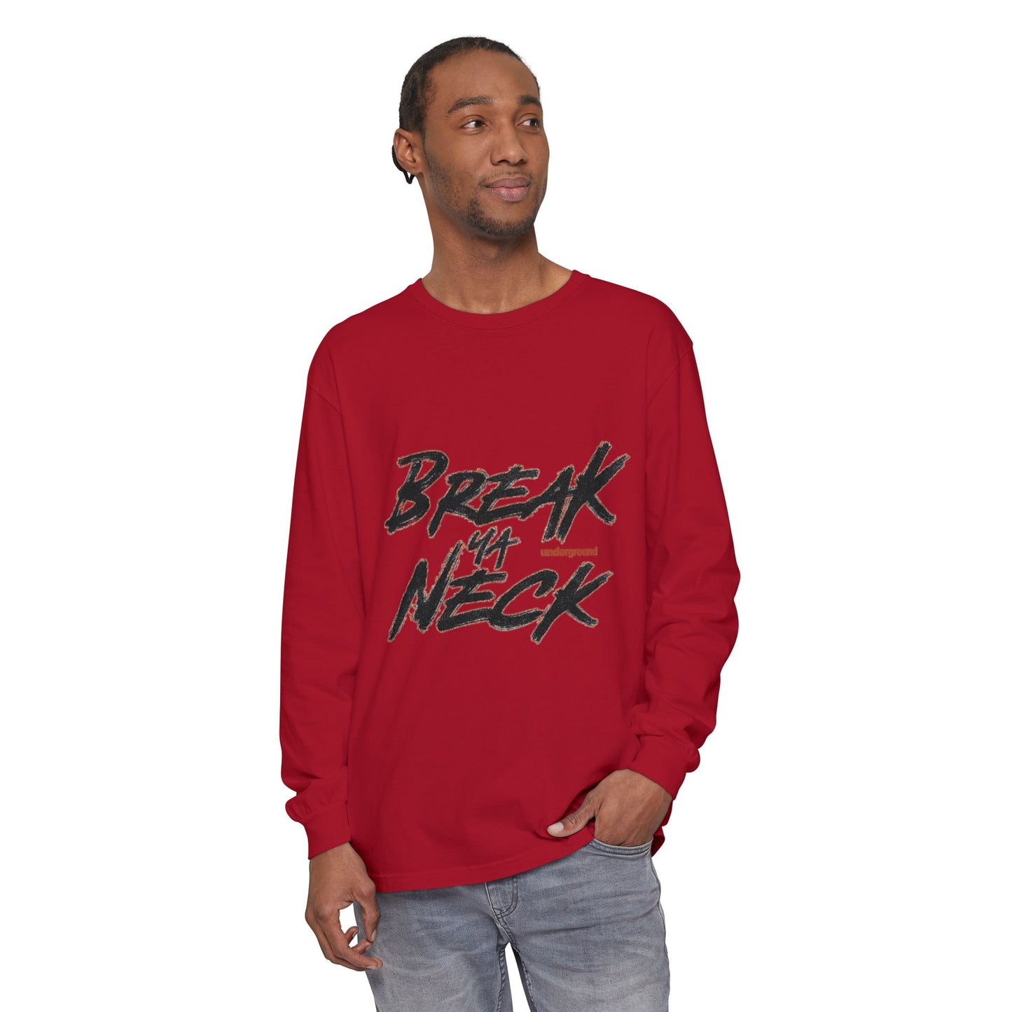 Break My Neck Long Sleeve Tee — Edgy Skate/Punk Graphic Shirt