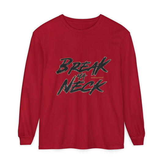Break My Neck Long Sleeve Tee — Edgy Skate/Punk Graphic Shirt