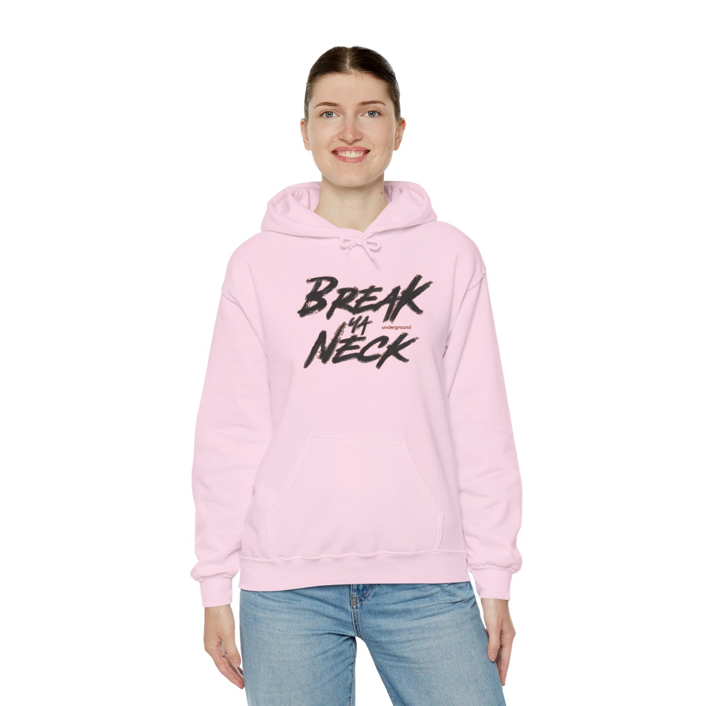 Break My Neck Hoodie — Bold Graphic Pink Streetwear Pullover
